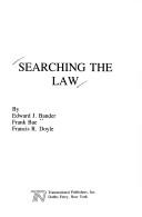 Cover of: Searching the law