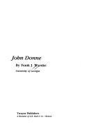 Cover of: John Donne by Frank J. Warnke