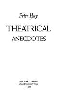 Cover of: Theatrical anecdotes