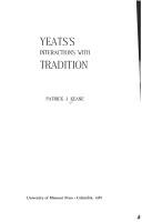 Cover of: Yeats's interactions with tradition