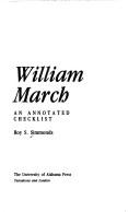Cover of: William March by Roy S. Simmonds