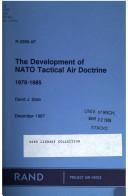 Cover of: The development of NATO tactical air doctrine, 1970-1985 by David J. Stein