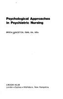 Cover of: Psychological approaches in psychiatric nursing