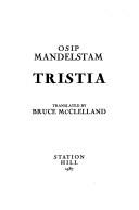 Cover of: Tristia by Osip Mandelʹshtam