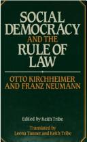Cover of: Social democracy and the rule of law