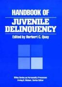 Cover of: Handbook of juvenile delinquency