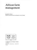 Cover of: African farm management