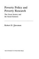 Poverty Policy & Poverty Research by Haveman, Robert H.