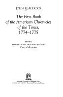 Cover of: John Leacock's the first book of the American chronicles of the times, 1774-1775