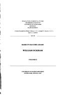 Cover of: William Ockham by Marilyn McCord Adams