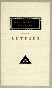 Cover of: Letters by Montagu, Mary Wortley Lady