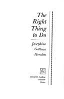Cover of: The right thing to do