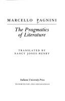 Cover of: The pragmatics of literature