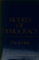 Cover of: Models of democracy by David Held