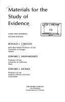 Cover of: Materials for the study of evidence: cases and materials