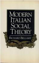 Cover of: Modern Italian social theory by Richard Bellamy