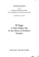 Cover of: El Inga, a Paleo-Indian site in the Sierra of northern Ecuador