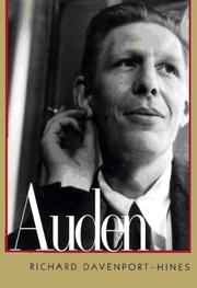 Cover of: Auden by R. P. T. Davenport-Hines