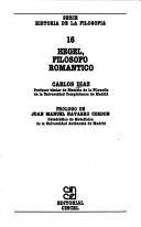 Cover of: Hegel, filósofo romántico