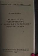 Cover of: Weisheitliche Vergewisserung mit Bezug auf den Zionskult by Walter Beyerlin