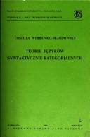 Cover of: Teorie języków syntaktycznie kategorialnych by Urszula Wybraniec-Skardowska