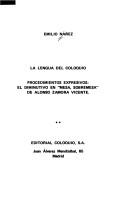 Cover of: La lengua del coloquio by Emilio Náñez