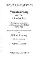 Cover of: Verantwortung vor der Geschichte by Franz Josef Strauss