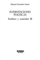 Cover of: Panfletos y materiales