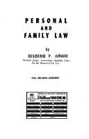 Cover of: Personal and family law