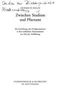 Cover of: Zwischen Studium und Pfarramt by Heinrich Holze