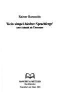 Kein simpel-biedrer Sprachferge by Rainer Barczaitis