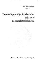 Cover of: Deutschsprachige Schriftsteller seit 1945 in Einzeldarstellungen