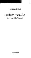 Cover of: Friedrich Nietzsche by Horst Althaus