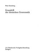 Cover of: Grundriss der deutschen Grammatik