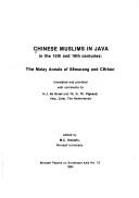 Cover of: Chinese Muslims in Java in the 15th and 16th centuries: the Malay annals of Sěmarang and Cěrbon