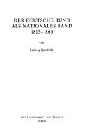 Cover of: Der Deutsche Bund als nationales Band, 1815-1866