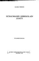 Cover of: Schaumanin kirkkolain synty