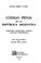 Cover of: Código penal de la República Argentina