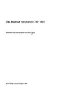 Cover of: Das Baubuch von Ruswil, 1780-1801 by Heinz Horat