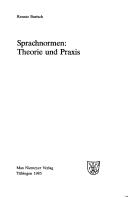 Cover of: Sprachnormen, Theorie und Praxis