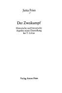 Der Zweikampf by Jutta Fries