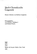 Cover of: Nach-Chomskysche Linguistik: neuere Arbeiten von Berliner Linguisten