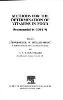 Cover of: Methods for the determination of vitamins in food, recommended by COST 91