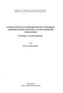 Cover of: Untersuchungen zur morphematischen Transferenz im Frühdeutschen dargestellt an den Tegernseer Vergilglossen: ein Beitrag zur Transferenzlexikologie