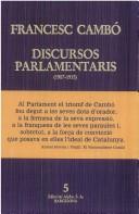 Cover of: Discursos parlamentaris (1907-1935)
