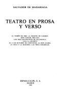 Cover of: Teatro en prosa y verso