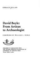 Cover of: David Boyle: from artisan to archaeologist