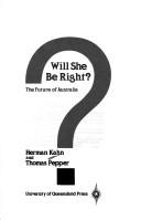 Cover of: Will she be right?: the future of Australia