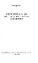 Cover of: Einführung in die politische Philosophie der Neuzeit