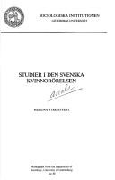 Cover of: Studier i den svenska kvinnorörelsen